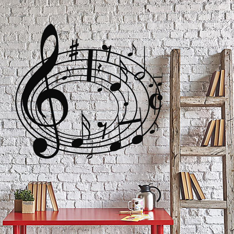 Vinyl Wall Decal Musical Notes Music Art House Interior Stickers Uniqu ...