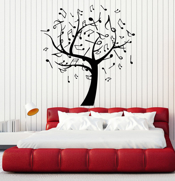 Vinyl Wall Decal Music Tree Notes Musical Art Interior Ideas Stickers Unique Gift (ig4775)
