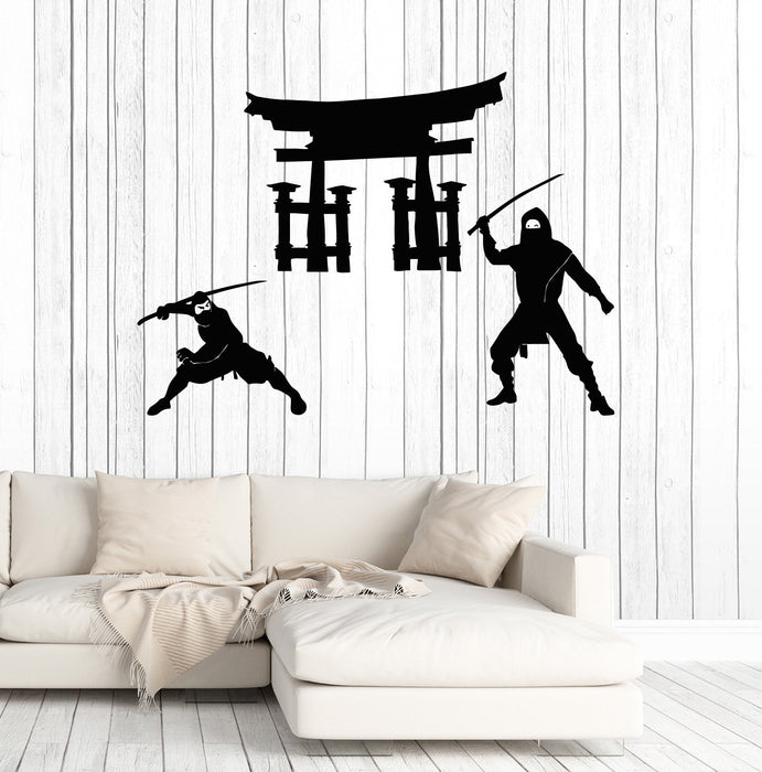Виниловая наклейка на стену ниндзя японские ворота воин наклейки в азиатском стиле уникальный подарок (ig4907)