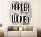 Vinyl Wall Decal Motivational Office Quote Hard Work Stickers Unique G ...
