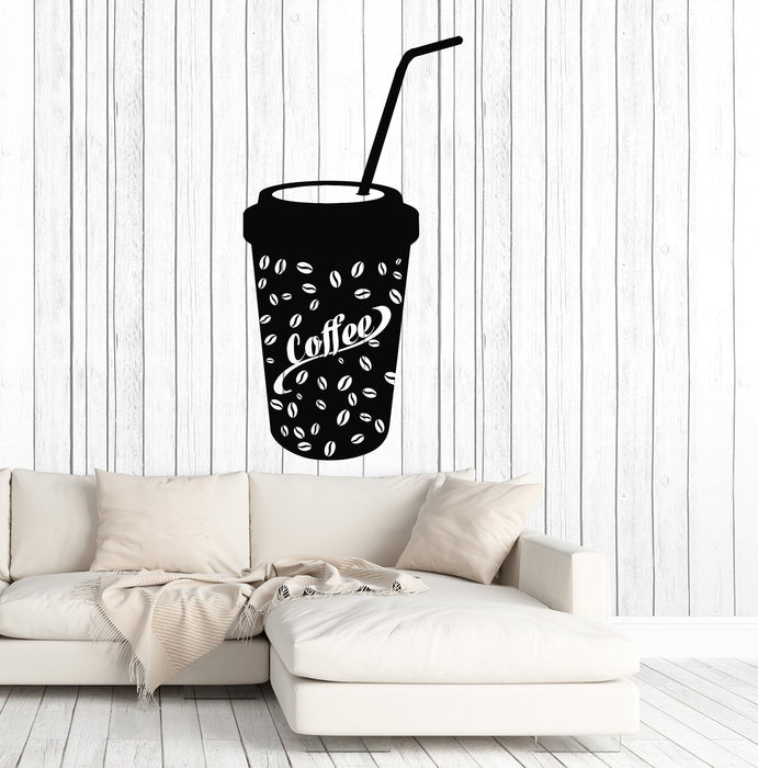 Виниловые наклейки на стену Бумага Кофе Стекло Дом Декор Наклейки Фрески Уникальный подарок (ig4754)