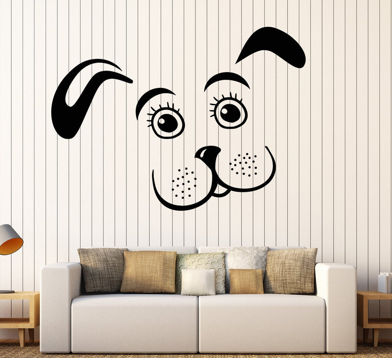 Vinyl Wall Decal Puppy Dog Pet Animal Kids Room Nursery Stickers Unique Gift (ig4427)