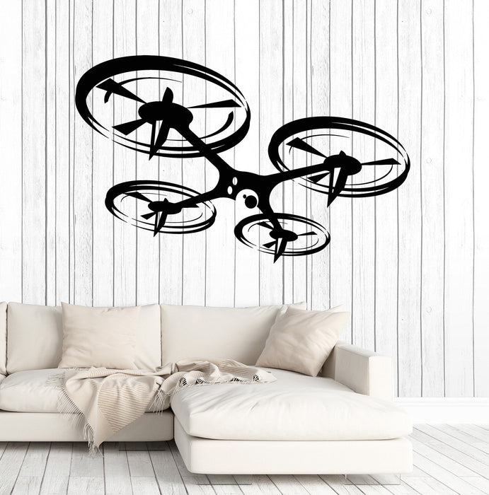 Vinyl Wall Decal Quadcopter Drone UAV Art Stickers Murals Unique Gift (ig4897)
