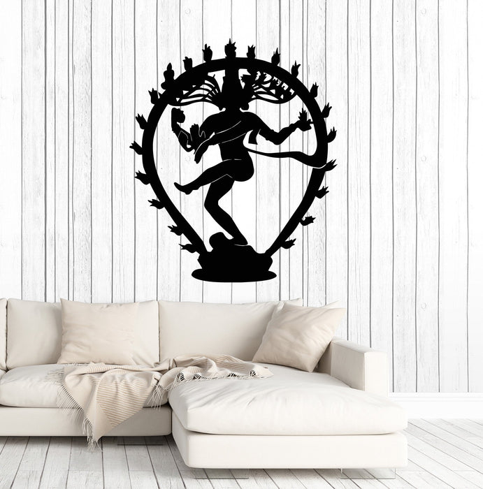 Vinyl Wall Decal Shiva Silhouette Hinduism God Hindu Religion Art Stickers Unique Gift (ig4961)