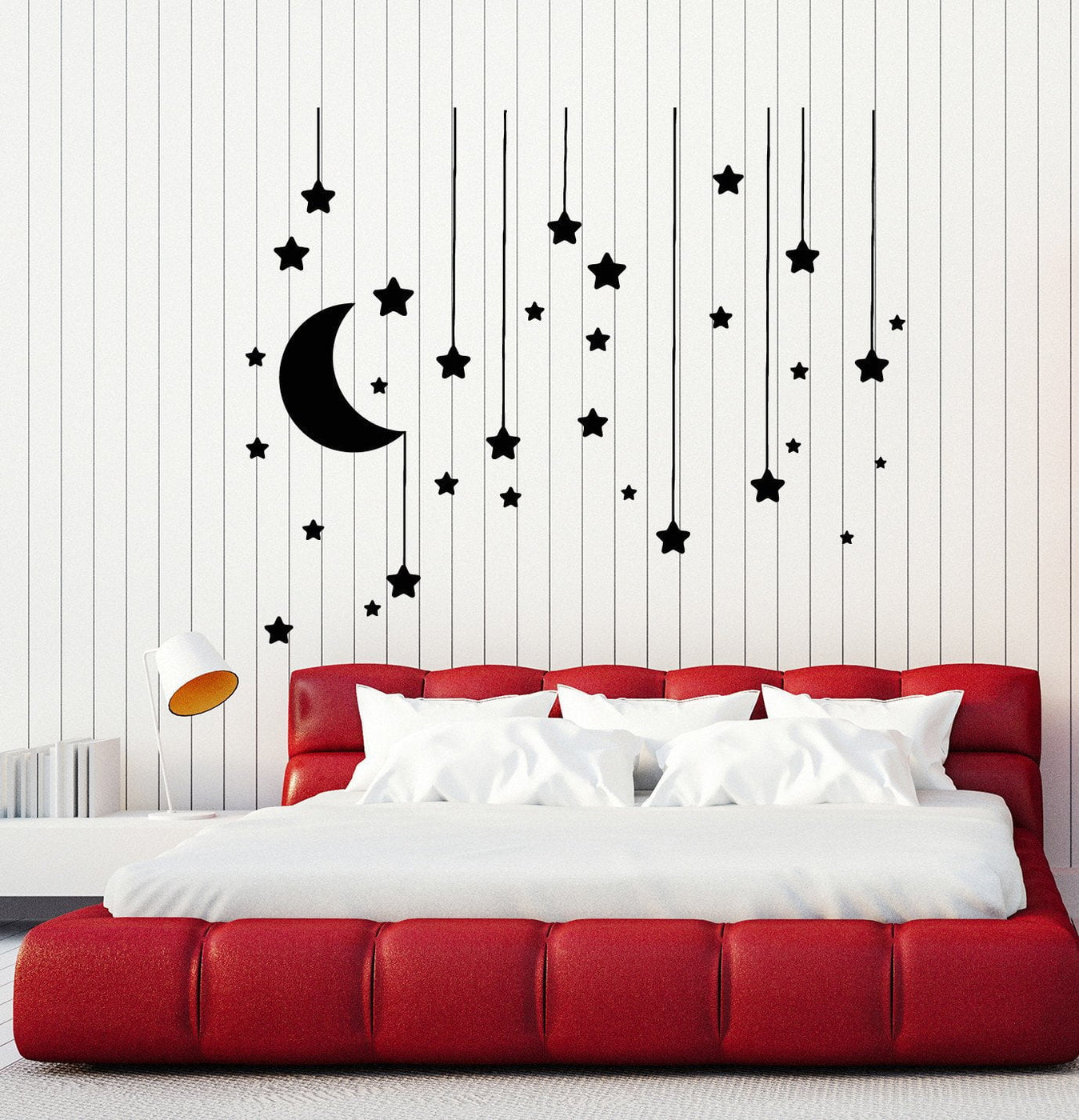 Vinyl Wall Decal Stars Crescent Moon Dream Bedroom Ideas Stickers Uniq ...