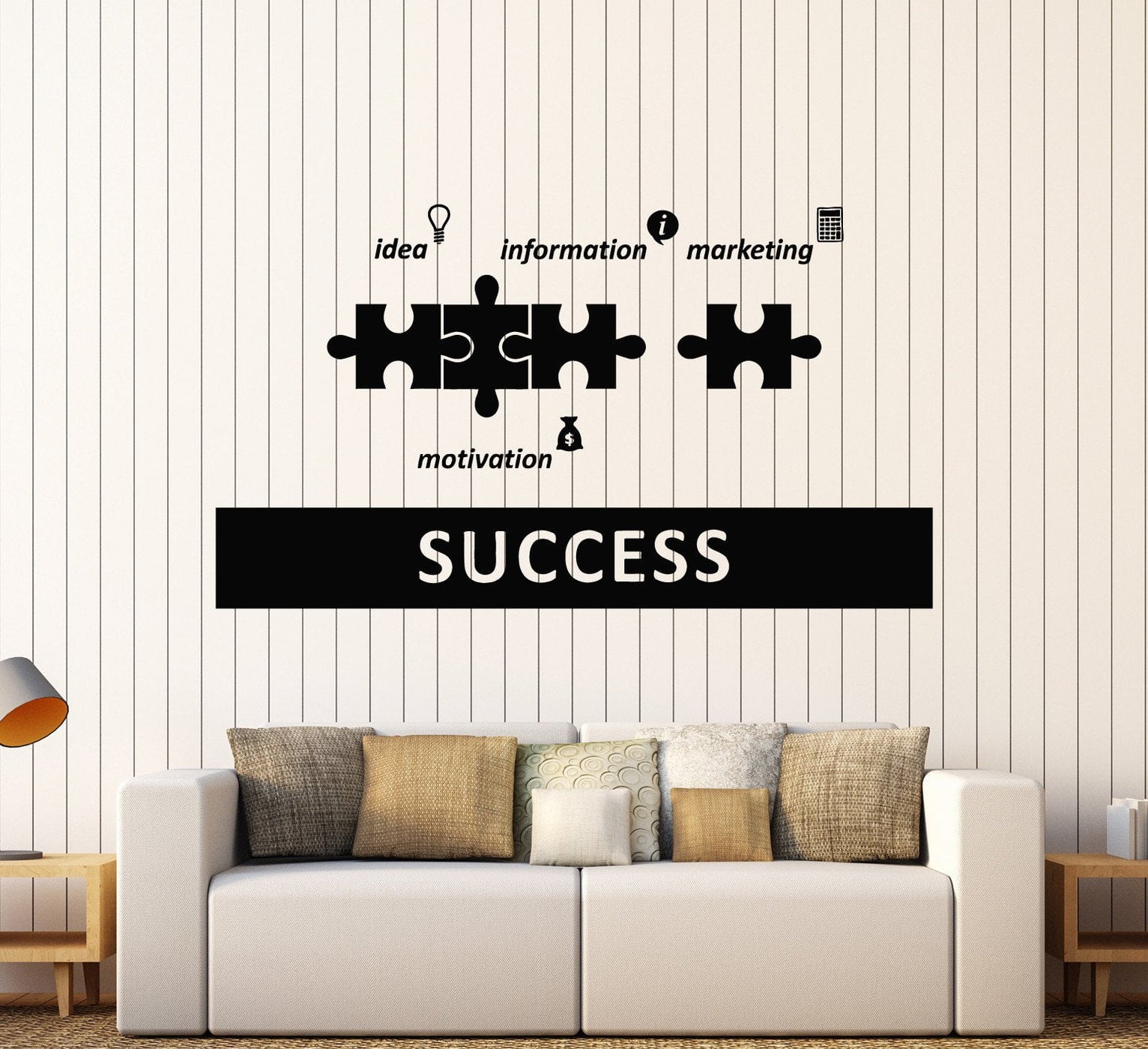 Vinyl Wall Decal Success Office Decoration Motivation Stickers Unique ...