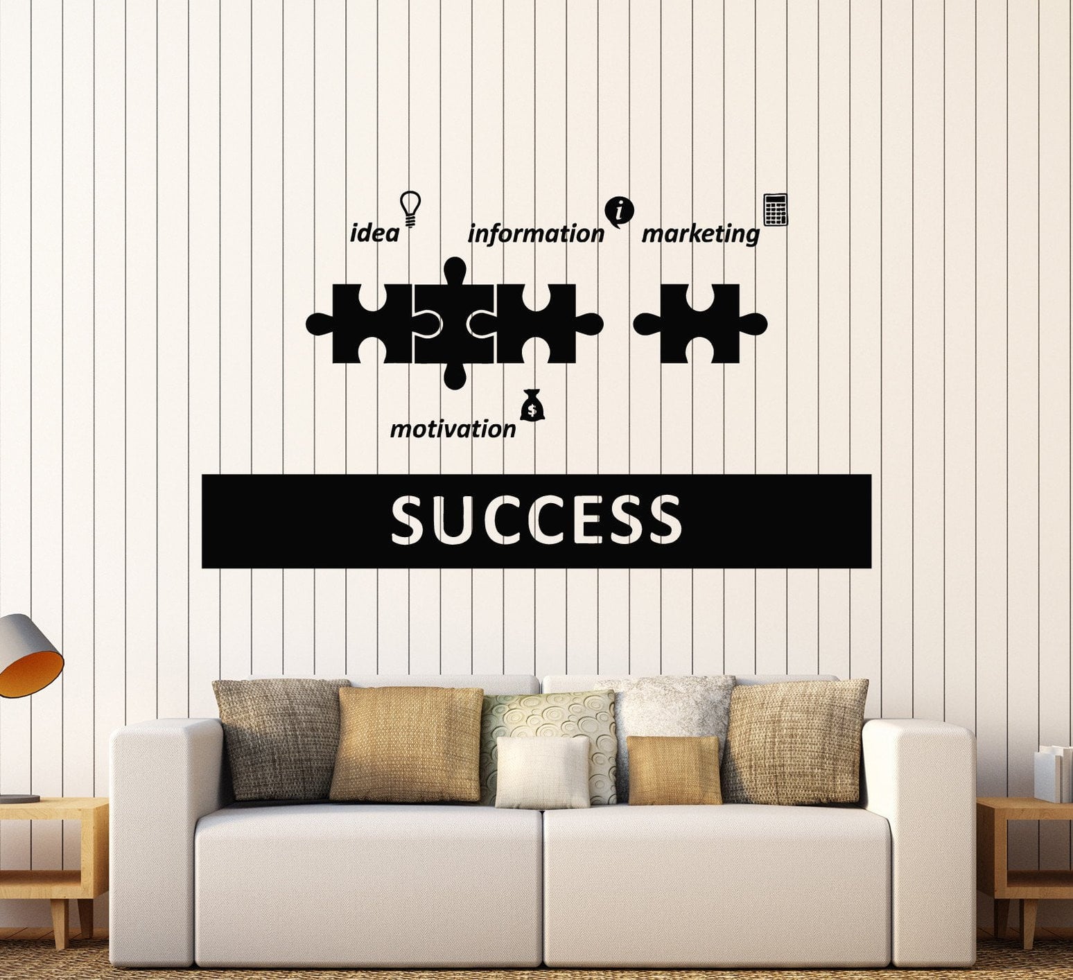 Vinyl Wall Decal Success Office Decoration Motivation Stickers Unique ...
