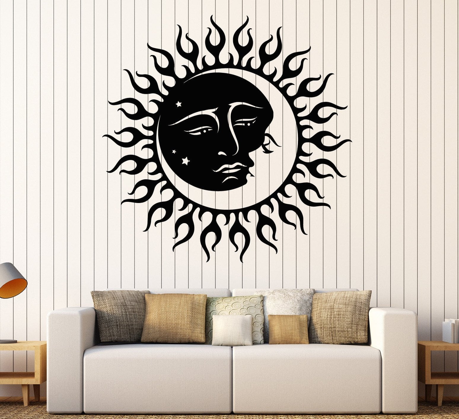 Vinyl Wall Decal Sun and Moon Star Bedroom Room Decoration Stickers Un ...