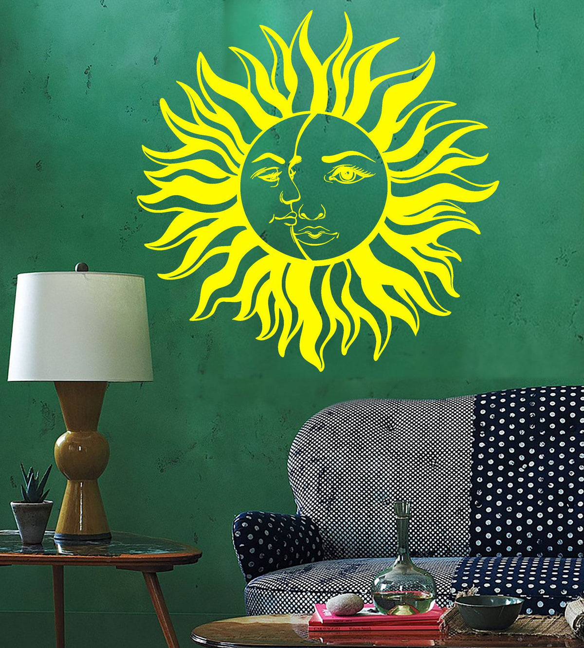 Vinyl Wall Decal Sun Moon House Interior Room Decoration Stickers Uniq ...