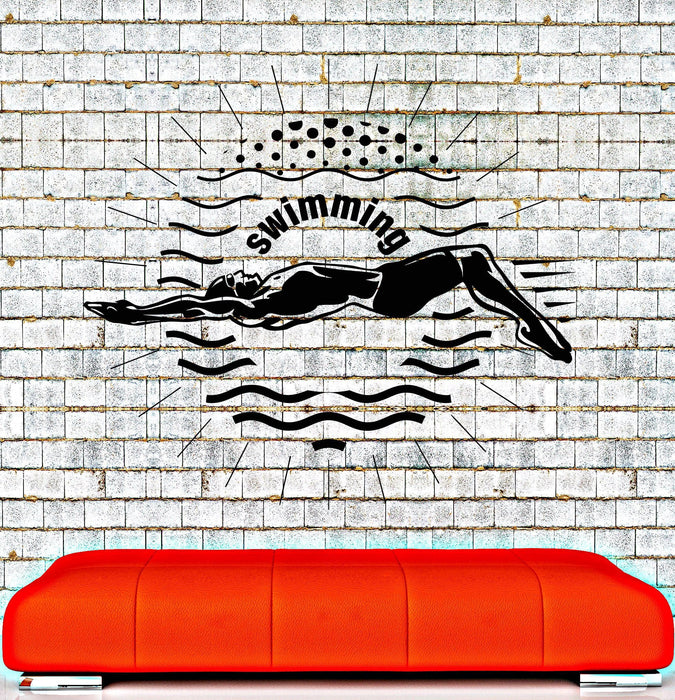 Vinyl Wall Decal Swimming Swimmer Sport Stickers Mural Unique Gift (ig4227)