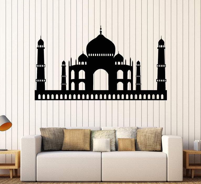 Vinyl Wall Decal Taj Mahal India Mosque Islamic Decor Stickers Unique Gift (ig4331)