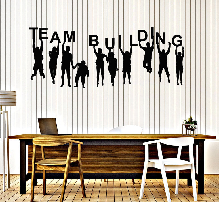 Vinyl Wall Decal Team Building People Work Office Decor Business Stickers Unique Gift (ig4645)