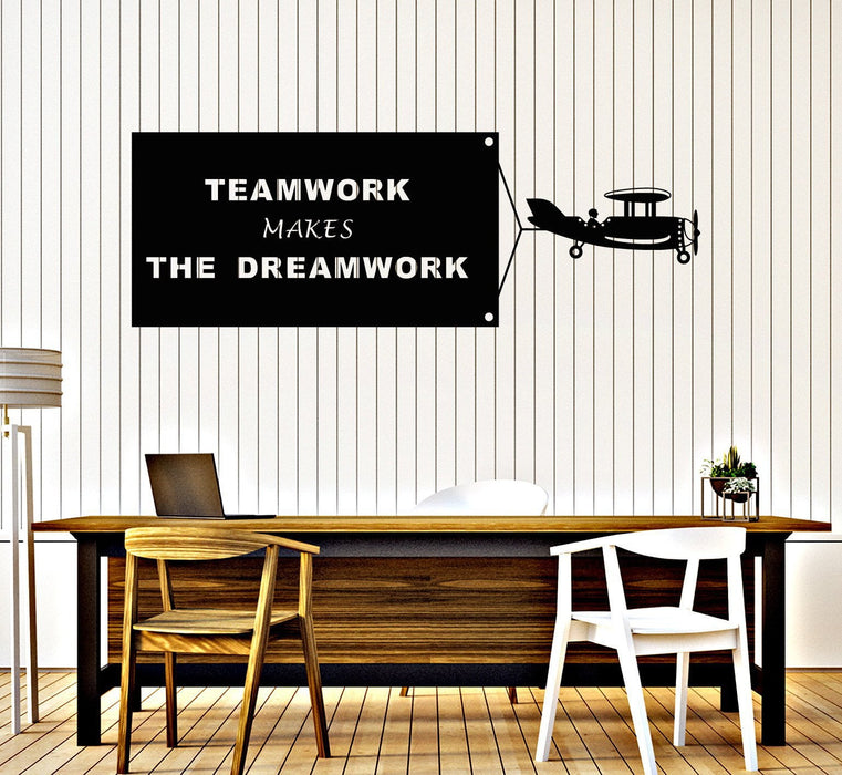 Vinyl Wall Decal Teamwork Quote Office Decoration Art Stickers Murals Unique Gift (ig4647)