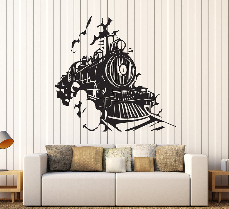 Vinyl Wall Decal Train Railway Kids Room Stickers Mural Unique Gift (ig4138)