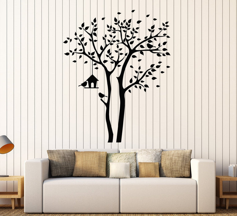 Vinyl Wall Decal Tree Branch Nest Box Leaves Room Decor Stickers Unique Gift (ig4347)