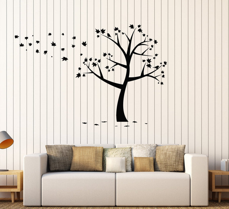 Vinyl Wall Decal Tree Leaves Nature Decor Stickers Mural Unique Gift (ig4418)
