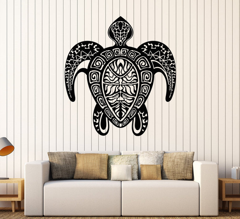 Vinyl Wall Decal Turtle Marine Style Room Bathroom Animal Stickers Unique Gift (ig4432)