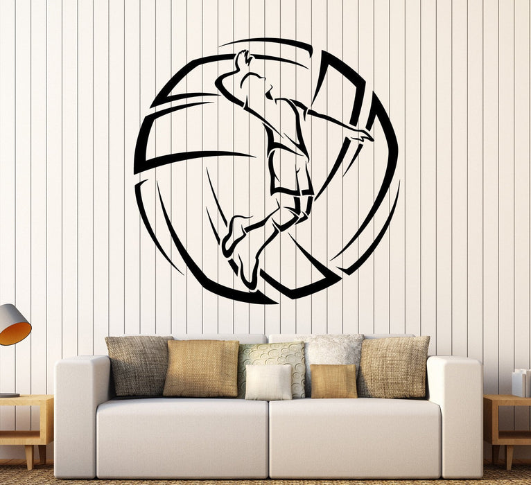 Autocollant mural en vinyle pour le sport de volley-ball, cadeau unique (ig3784)