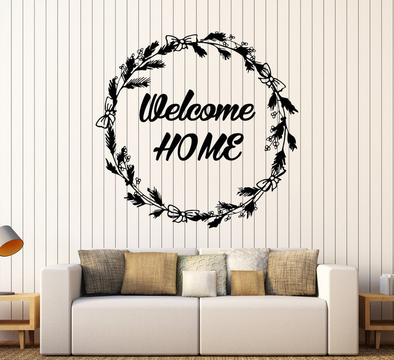 Vinyl Wall Decal Welcome Home Quote House Interior Stickers Unique Gift (ig4321)