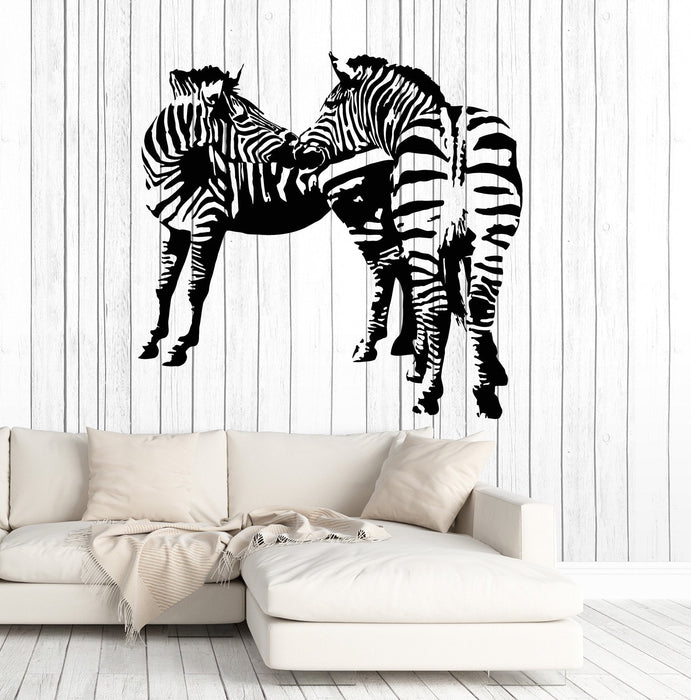 Vinyl Wall Decal Zebras African Animals for Kids Room Stickers Murals Unique Gift (ig4805)
