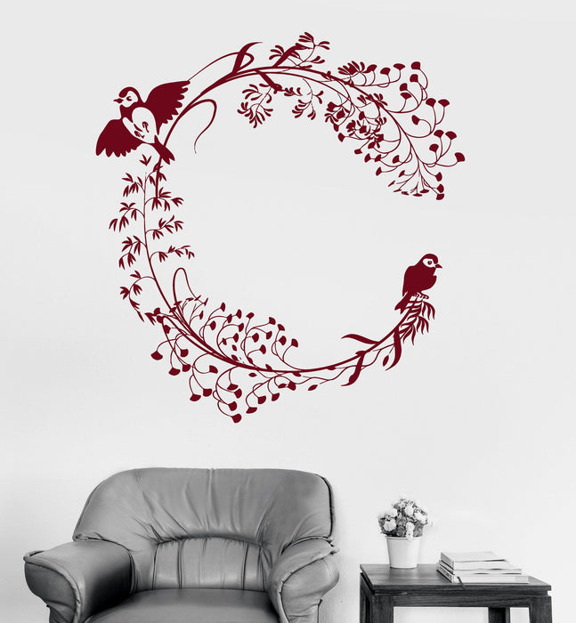 Vinyl Wall Decal Branch Birds Patterns Room Home Decoration Stickers Unique Gift (ig3178)