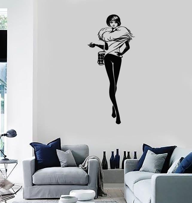 Vinyl Decal Fashion Girl Room Style Shopping Woman Wall Stickers Unique Gift (ig2954)