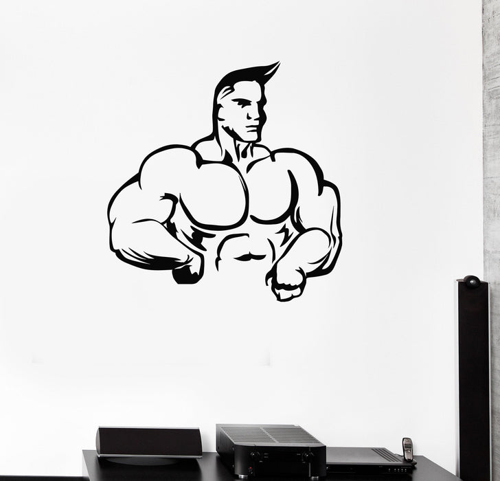 Wall Decal Bodybuilding Fitness Sport Muscled Gym Vinyl Stickers Unique Gift (ig2885)