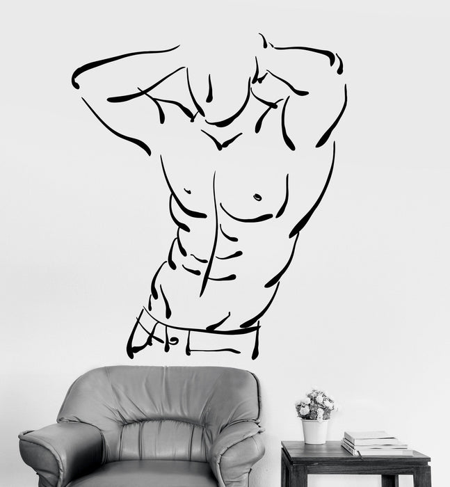 Vinyl Wall Decal Fitness Gym Sports Bodybuilding Decor Stickers Mural Unique Gift (ig3478)
