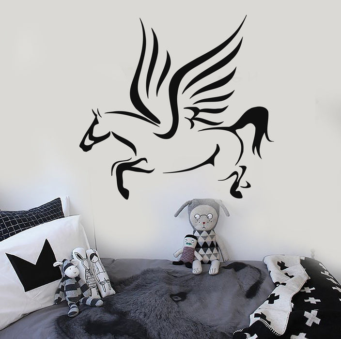 Wall Stickers Vinyl Decal Pegasus Winged Horse Mythical Creature Unique Gift (ig248)