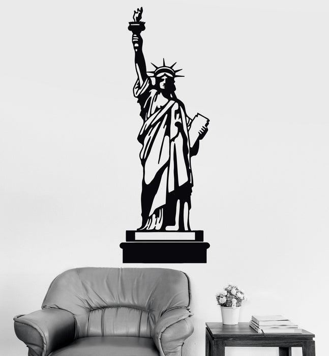 Vinyl Wall Decal Statue of Liberty USA Symbol United States Stickers Mural Unique Gift (449ig)
