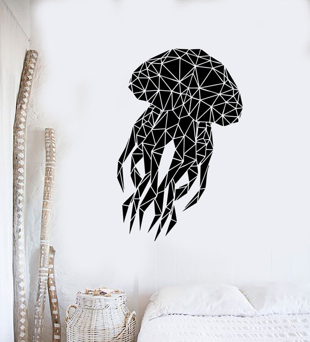 Vinyl Wall Decal Abstract Jellyfish Marine Animals Room Decor Stickers Unique Gift (ig3505)