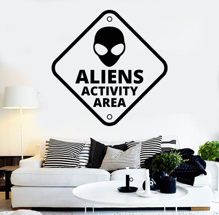 Виниловая наклейка на стену с изображением инопланетянина и НЛО, цитата, художественные наклейки для подростковой комнаты, уникальный подарок (ig3672)