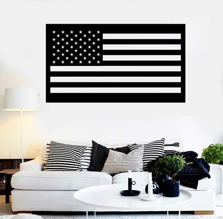 Vinyl Wall Decal American Flag USA Symbol Patriotic Decor Unique Gift (216ig)