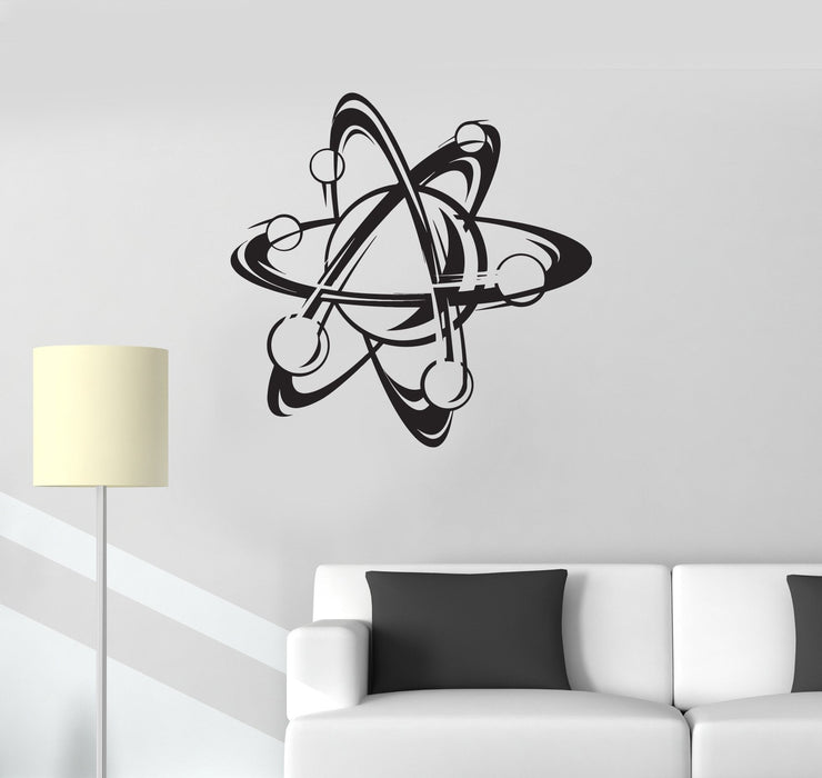 Vinyl Decal Atom Science Chemistry School Physics Wall Stickers Unique Gift (ig2769)