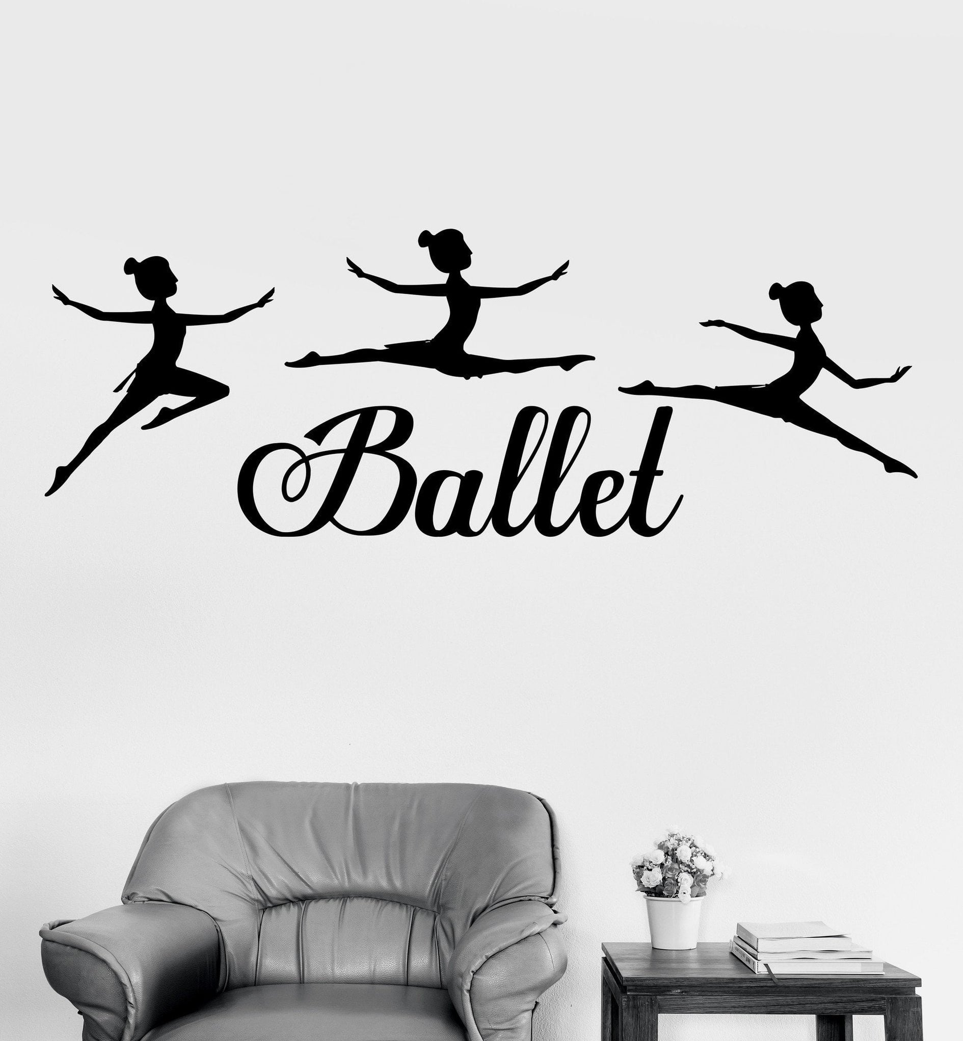 Vinyl Wall Decal Ballet Dancing Girls Dance Room Stickers Art Mural Un ...