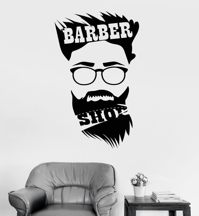Vinyl Wall Decal Barber Shop Hair Salon Hairtician Hairdresser Stickers Unique Gift (ig3707)