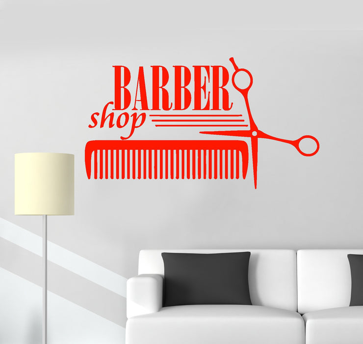 Vinyl Wall Decal Barbershop Hair Salon Hairdresser Beauty Stickers Unique Gift (ig3135)