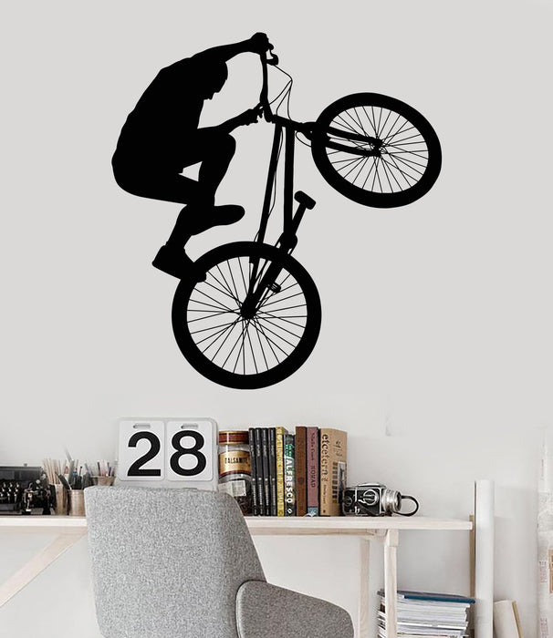 Vinyl Wall Decal Bike BMX Bicycle Teen Room Extreme Sports Stickers Un — Wallstickers4you Vinyl Wall Decal Bike BMX Bicycle Teen Room Extreme Sports Stickers Un — Wallstickers4you