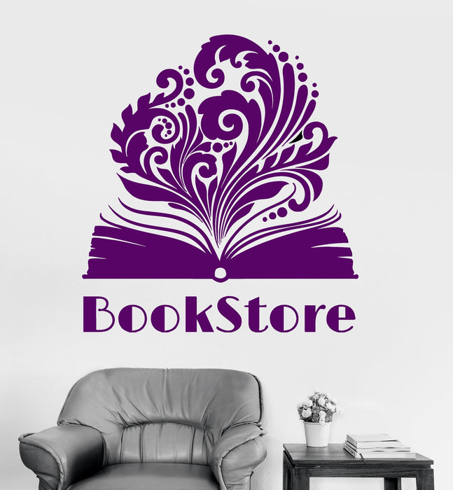 Vinyl Wall Decal Bookstore Book Store Shop Decoration Stickers Mural Unique Gift (ig3272)