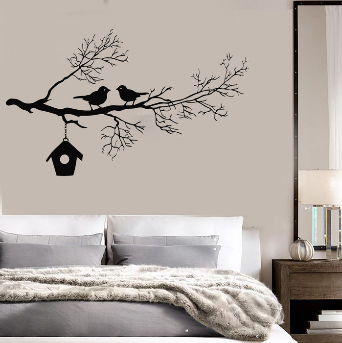 Vinyl Wall Decal Branch Tree Birds Room Decoration Art Stickers Mural Unique Gift (ig3545)