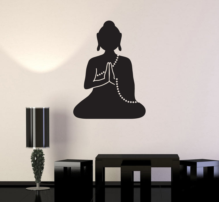 Wall Decal Buddha Meditation Buddhist Monk Yoga Vinyl Stickers Unique Gift (ig2853)