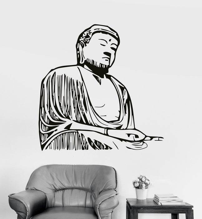 Vinyl Wall Decal Buddha Statue Buddhism Meditation Yoga Stickers Mural Unique Gift (ig3300)