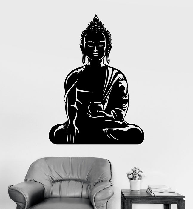 Vinyl Wall Decal Buddha Buddhism Meditation Room Yoga Stickers Mural Unique Gift (ig3400)