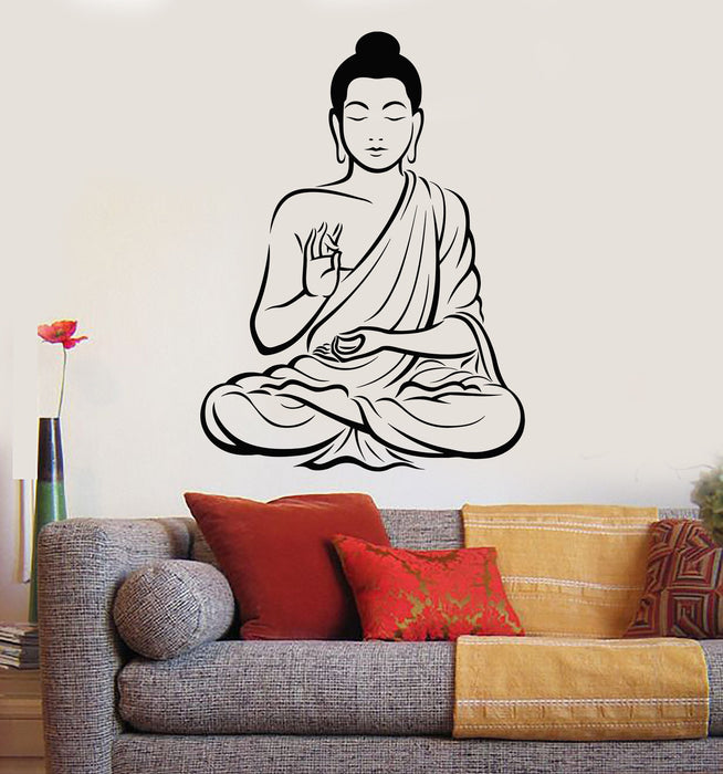 Vinyl Wall Decal Buddha Meditation Room Yoga Buddhism Stickers Mural Unique Gift (ig3650)