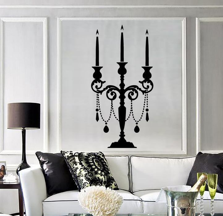 Vinyl Wall Decal Candlestick Vintage Candle Room Decoration Sticker Murals Unique Gift (ig3633)