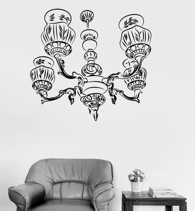 Vinyl Wall Decal Chandelier Sketch Lighting Room Decoration Stickers Unique Gift (056ig)