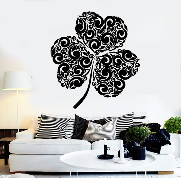 Autocollant mural en vinyle Shamrock Trefoil Clover Irish Luck Ireland Stickers Cadeau unique (255ig)