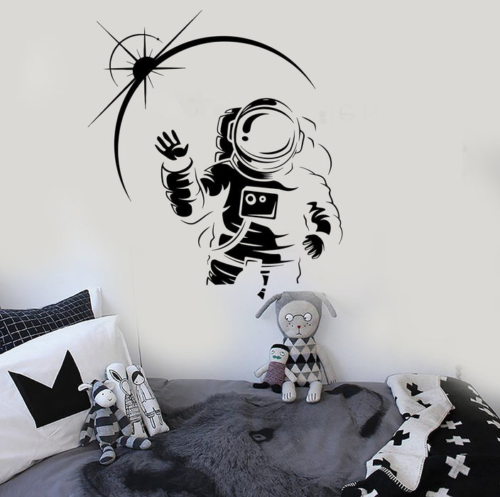 Autocollant mural en vinyle Cosmonaut Space Child Room Stickers Mural Cadeau unique (ig3735)