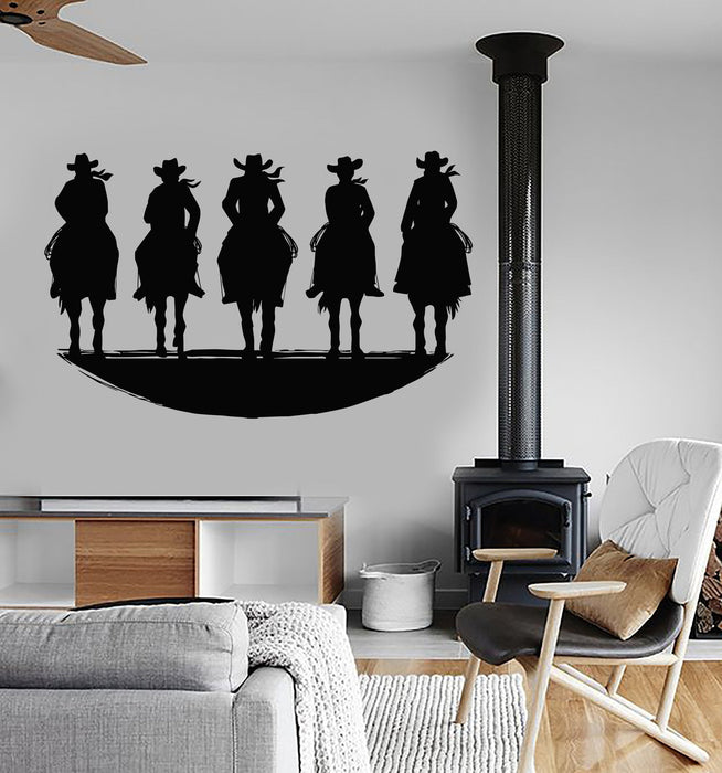 Vinyl Wall Decal Cowboys Wild West for Boys Room Stickers Unique Gift (ig3840)