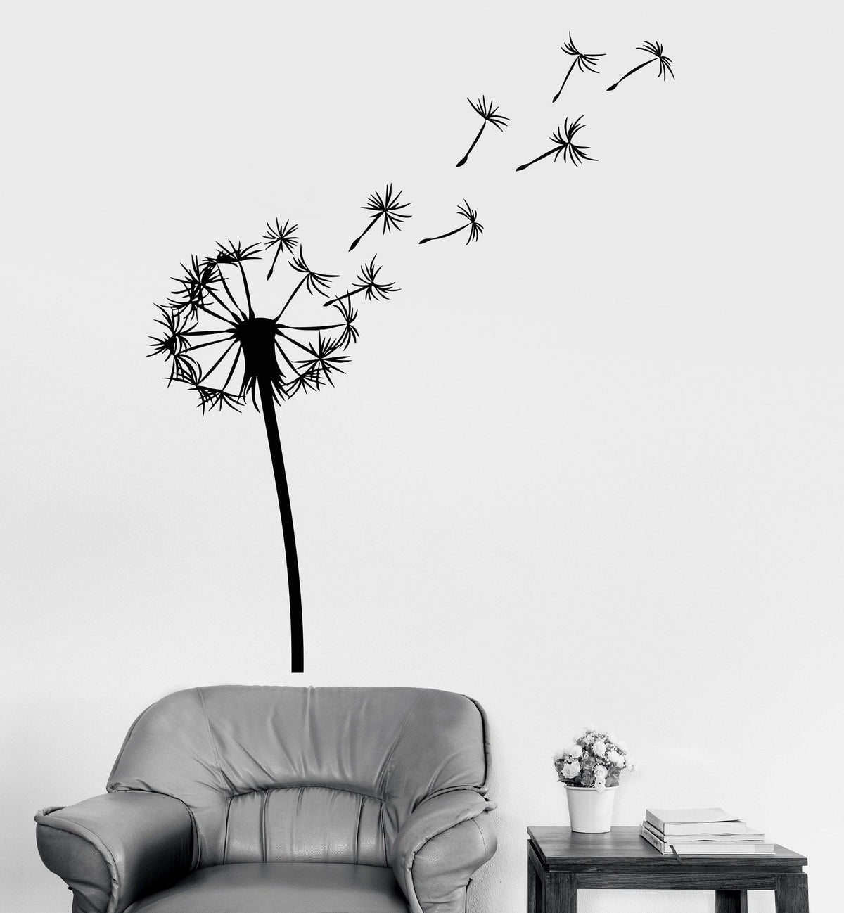 Vinyl Wall Decal Dandelion Flower Room Decoration Bedroom Art Stickers ...